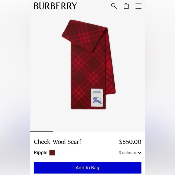 Burberry Equestrian Knight Detail Check Wool Scarf - Picture 3 of 7